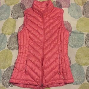 Ultra light down pink vest